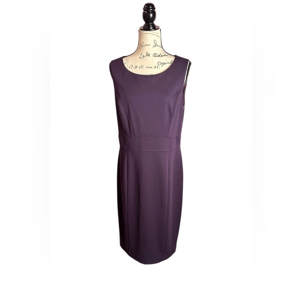 Black Label Evan Picone Purple Sleeveless Dress